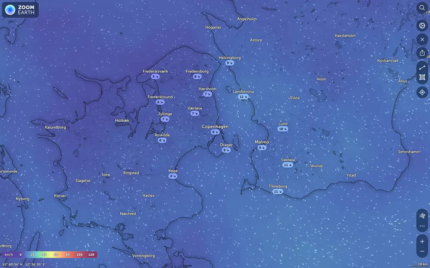 Vindkort København vejr