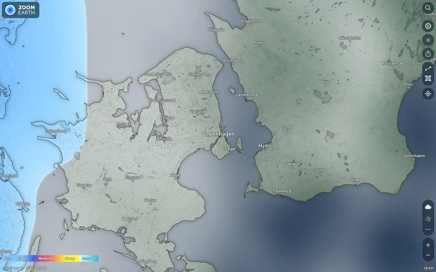 Nedbørskort København vejr