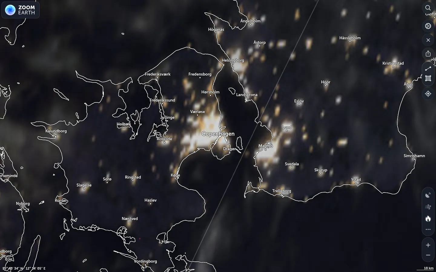 Satellitbillede København vejr