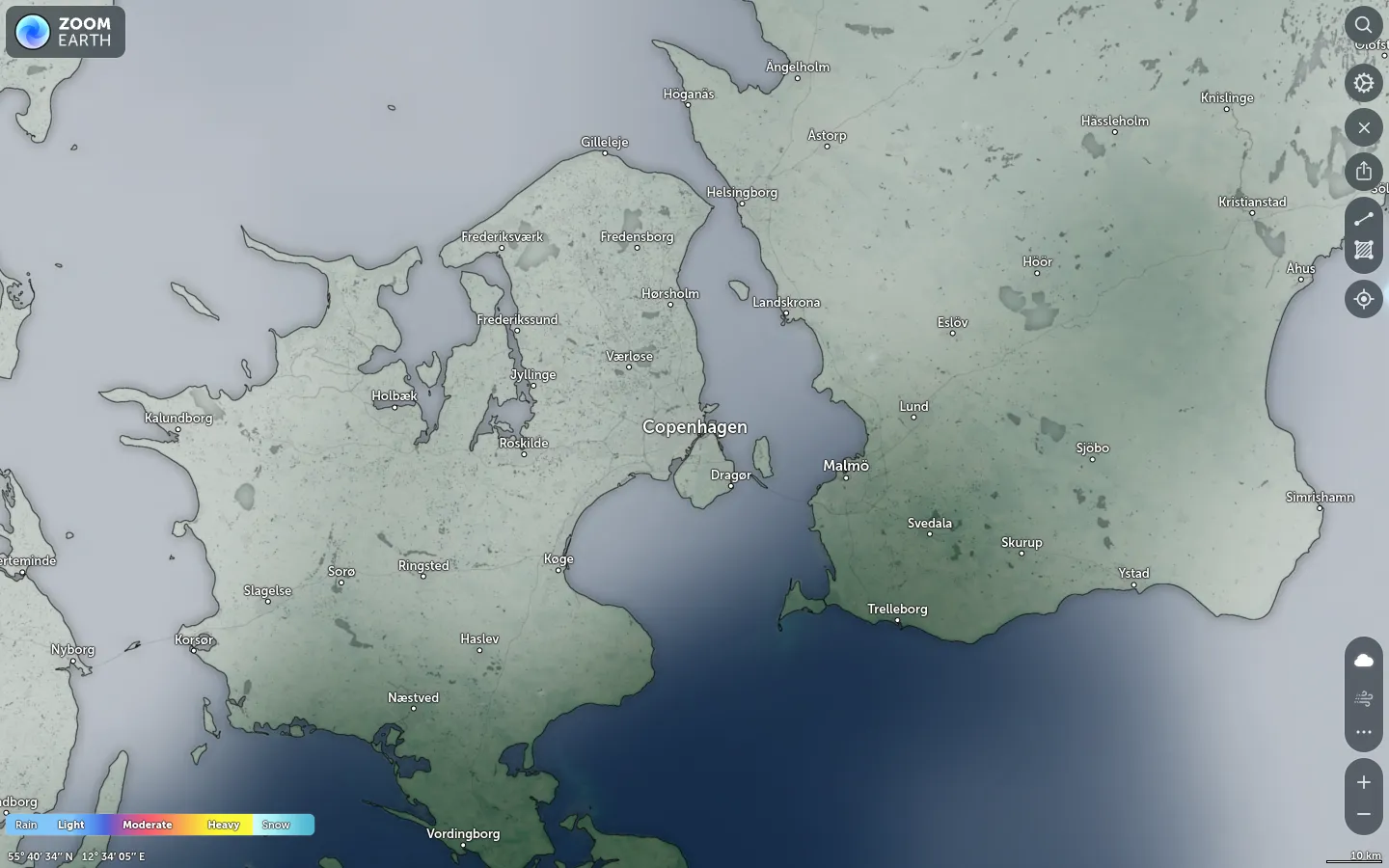Nedbørskort København vejr
