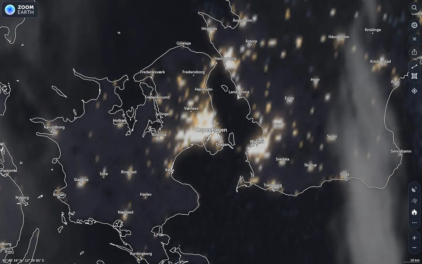 Satellitbillede København vejr